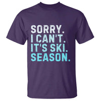 Funny Sorry I Cant It Is Ski Season T Shirt Winter Sports Ski Athlete - Wonder Print Shop