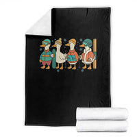 Funny Ski Snowboard Goose Throw Blanket Up To Snow Good Winter Sport - Wonder Print Shop