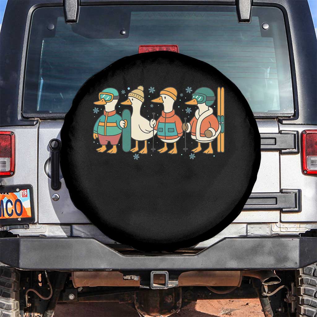 Funny Ski Snowboard Goose Spare Tire Cover Up To Snow Good Winter Sport - Wonder Print Shop