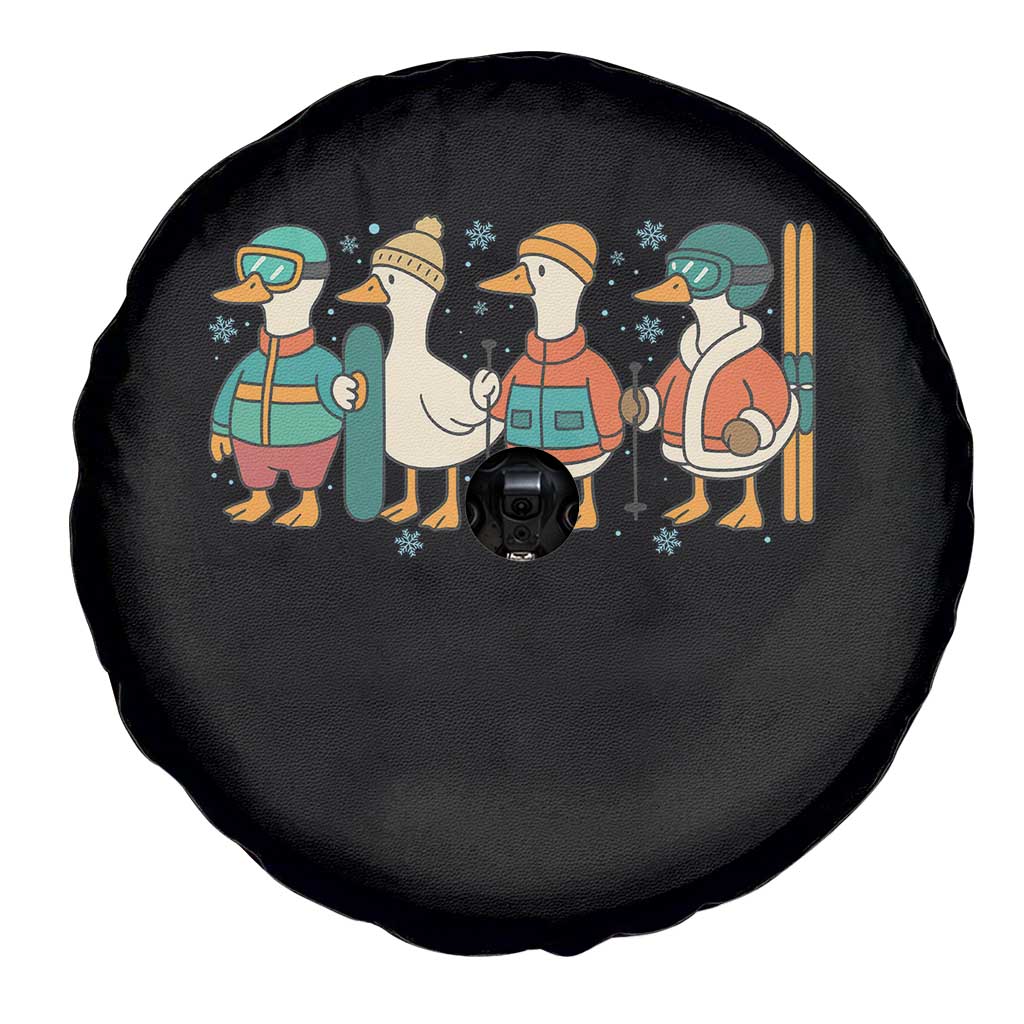Funny Ski Snowboard Goose Spare Tire Cover Up To Snow Good Winter Sport - Wonder Print Shop