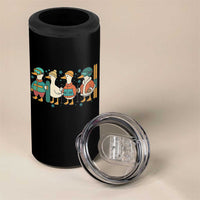 Funny Ski Snowboard Goose 4 in 1 Can Cooler Tumbler Up To Snow Good Winter Sport - Wonder Print Shop