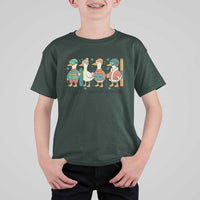Funny Ski Snowboard Goose T Shirt For Kid Up To Snow Good Winter Sport - Wonder Print Shop