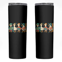 Funny Ski Snowboard Goose Skinny Tumbler Up To Snow Good Winter Sport - Wonder Print Shop