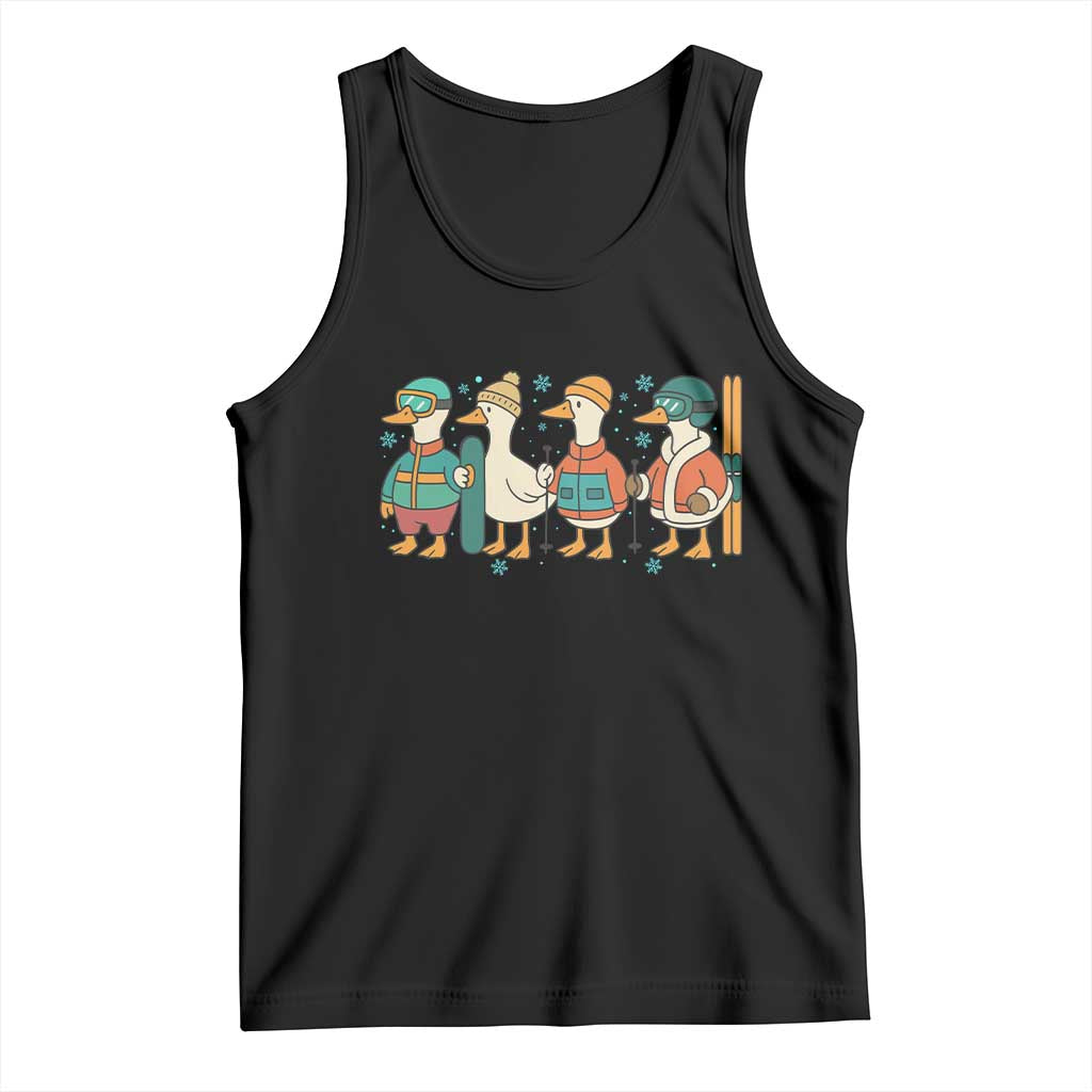 Funny Ski Snowboard Goose Tank Top Up To Snow Good Winter Sport - Wonder Print Shop