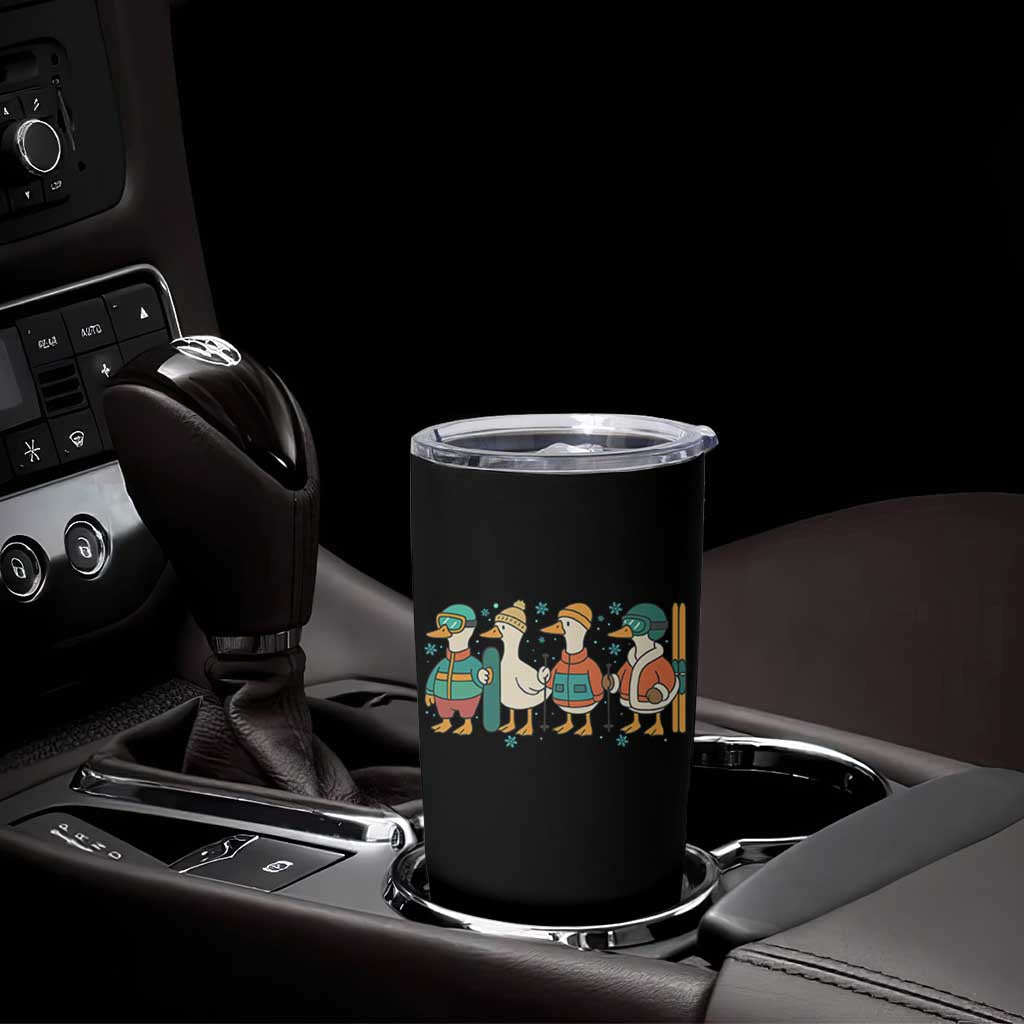 Funny Ski Snowboard Goose Tumbler Cup Up To Snow Good Winter Sport - Wonder Print Shop