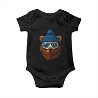 Grizzly Bear Snowboard Goggles Skiing Snow Winter Sport Baby Onesie - Wonder Print Shop