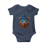Grizzly Bear Snowboard Goggles Skiing Snow Winter Sport Baby Onesie - Wonder Print Shop