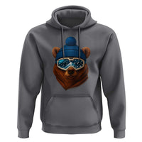 Grizzly Bear Snowboard Goggles Skiing Snow Winter Sport Hoodie - Wonder Print Shop