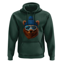Grizzly Bear Snowboard Goggles Skiing Snow Winter Sport Hoodie - Wonder Print Shop
