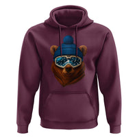Grizzly Bear Snowboard Goggles Skiing Snow Winter Sport Hoodie - Wonder Print Shop