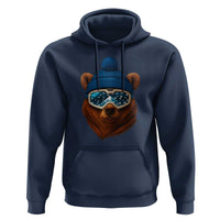 Grizzly Bear Snowboard Goggles Skiing Snow Winter Sport Hoodie - Wonder Print Shop
