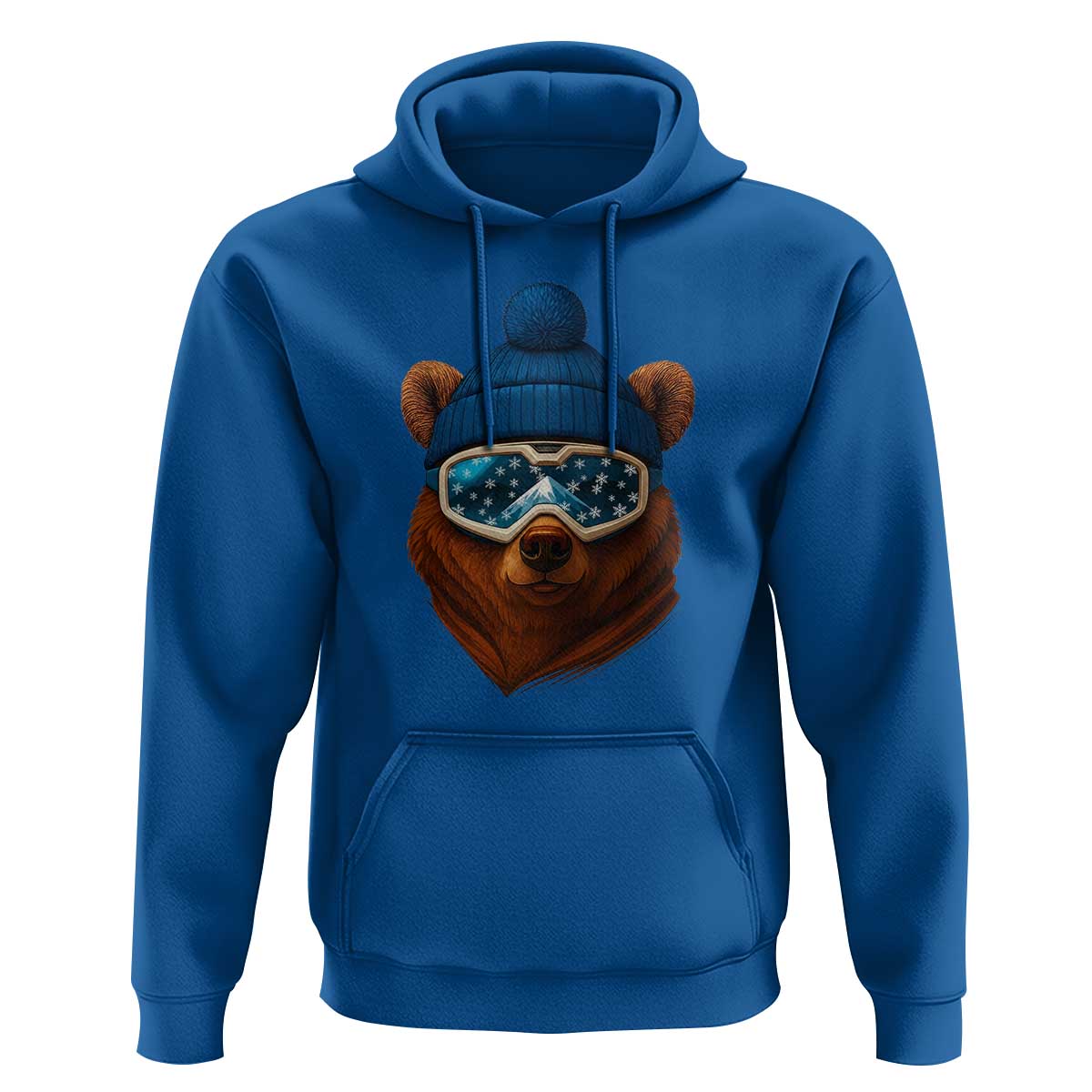 Grizzly Bear Snowboard Goggles Skiing Snow Winter Sport Hoodie - Wonder Print Shop