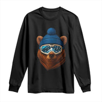 Grizzly Bear Snowboard Goggles Skiing Snow Winter Sport Long Sleeve Shirt - Wonder Print Shop
