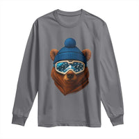 Grizzly Bear Snowboard Goggles Skiing Snow Winter Sport Long Sleeve Shirt - Wonder Print Shop