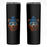 Grizzly Bear Snowboard Goggles Skiing Snow Winter Sport Skinny Tumbler - Wonder Print Shop