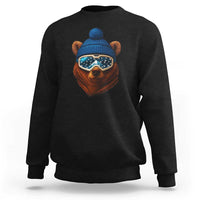 Grizzly Bear Snowboard Goggles Skiing Snow Winter Sport Sweatshirt - Wonder Print Shop