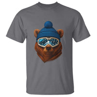 Grizzly Bear Snowboard Goggles Skiing Snow Winter Sport T Shirt - Wonder Print Shop