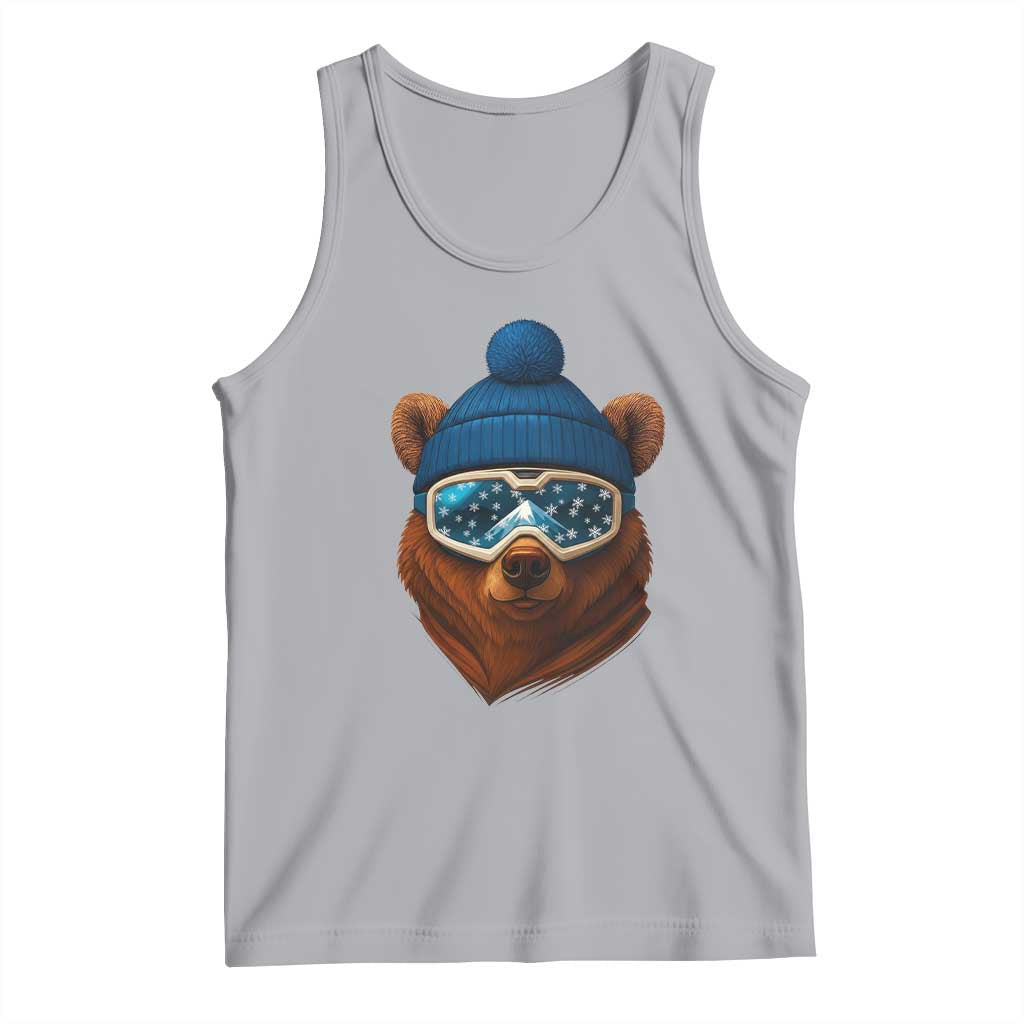 Grizzly Bear Snowboard Goggles Skiing Snow Winter Sport Tank Top - Wonder Print Shop