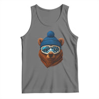 Grizzly Bear Snowboard Goggles Skiing Snow Winter Sport Tank Top - Wonder Print Shop