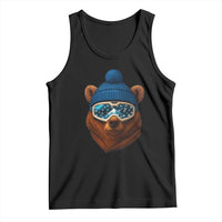 Grizzly Bear Snowboard Goggles Skiing Snow Winter Sport Tank Top - Wonder Print Shop
