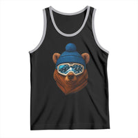 Grizzly Bear Snowboard Goggles Skiing Snow Winter Sport Tank Top - Wonder Print Shop