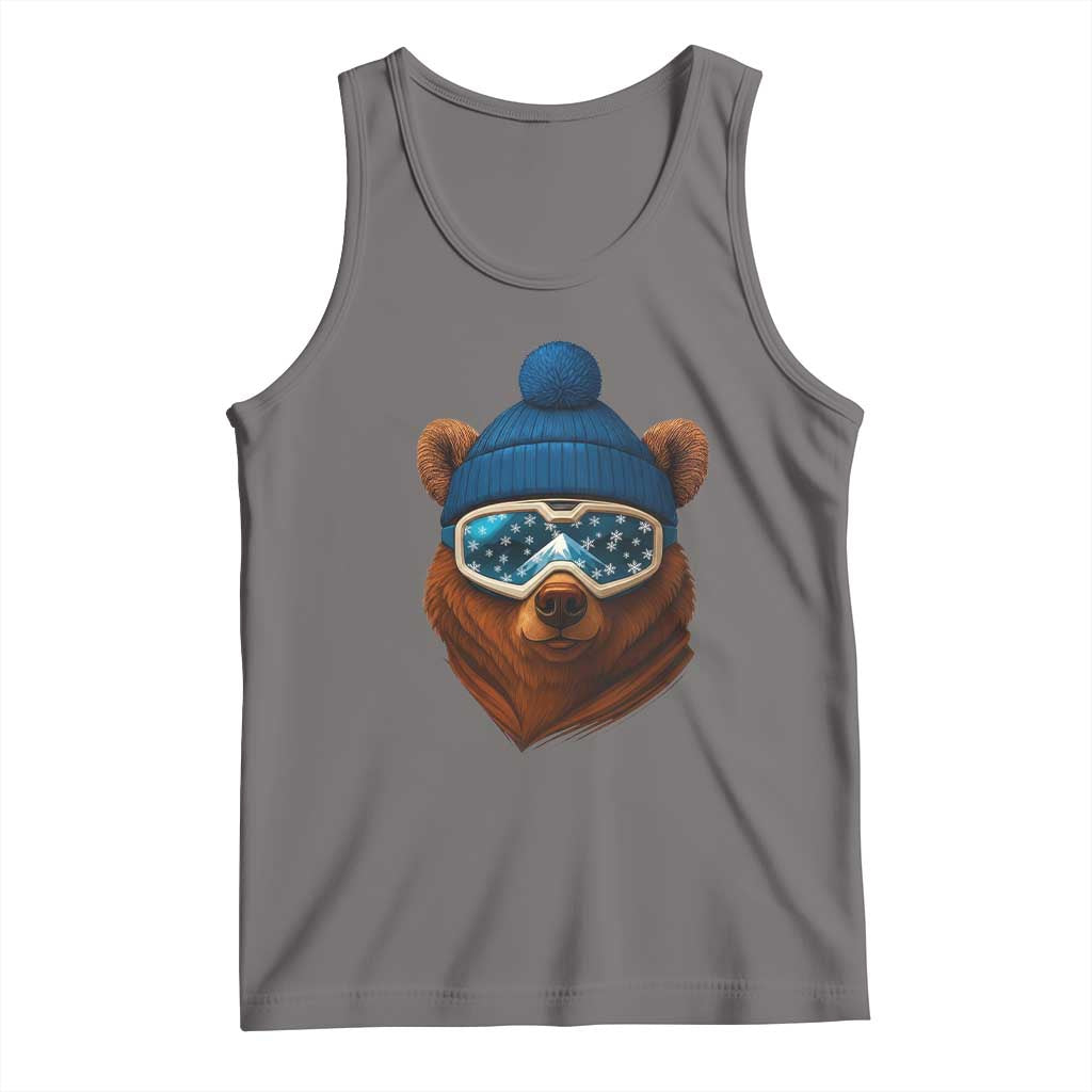 Grizzly Bear Snowboard Goggles Skiing Snow Winter Sport Tank Top - Wonder Print Shop