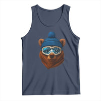 Grizzly Bear Snowboard Goggles Skiing Snow Winter Sport Tank Top - Wonder Print Shop