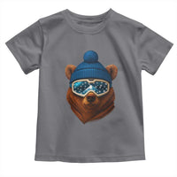 Grizzly Bear Snowboard Goggles Skiing Snow Winter Sport Toddler T Shirt - Wonder Print Shop