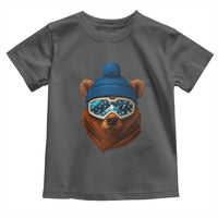 Grizzly Bear Snowboard Goggles Skiing Snow Winter Sport Toddler T Shirt - Wonder Print Shop