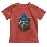 Grizzly Bear Snowboard Goggles Skiing Snow Winter Sport Toddler T Shirt - Wonder Print Shop