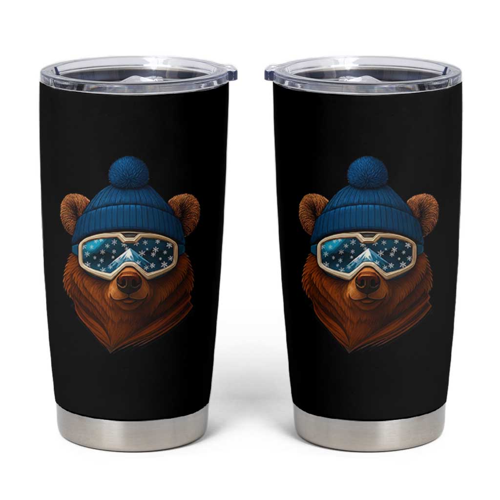 Grizzly Bear Snowboard Goggles Skiing Snow Winter Sport Tumbler Cup - Wonder Print Shop