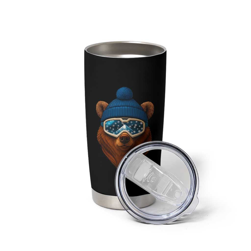 Grizzly Bear Snowboard Goggles Skiing Snow Winter Sport Tumbler Cup - Wonder Print Shop