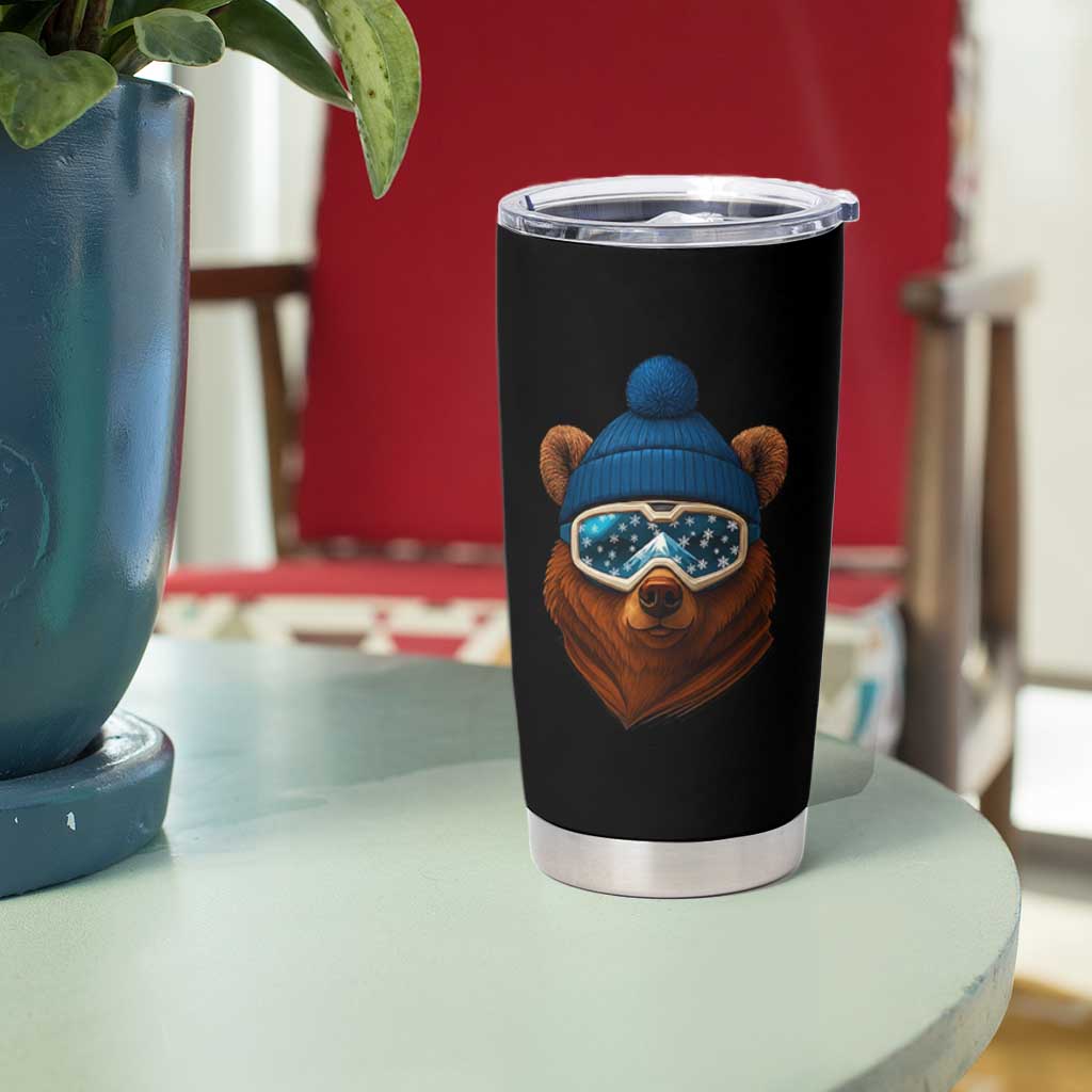 Grizzly Bear Snowboard Goggles Skiing Snow Winter Sport Tumbler Cup - Wonder Print Shop