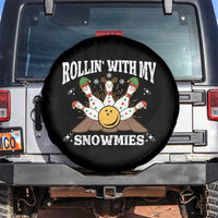 Funny Christmas Bowling Spare Tire Cover Rollin With My Snowmies Bowling Pins - Wonder Print Shop
