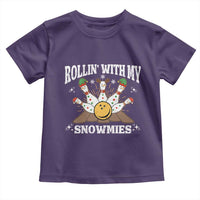 Funny Christmas Bowling Toddler T Shirt Rollin With My Snowmies Bowling Pins - Wonder Print Shop