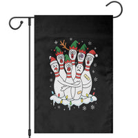 Funny Scared Cartoon Christmas Bowling Pins Garden Flag - Wonder Print Shop