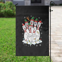 Funny Scared Cartoon Christmas Bowling Pins Garden Flag - Wonder Print Shop