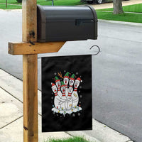 Funny Scared Cartoon Christmas Bowling Pins Garden Flag - Wonder Print Shop