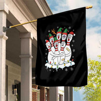 Funny Scared Cartoon Christmas Bowling Pins Garden Flag - Wonder Print Shop