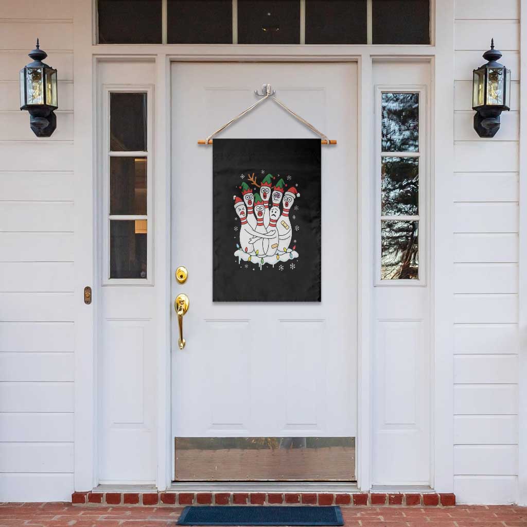 Funny Scared Cartoon Christmas Bowling Pins Garden Flag - Wonder Print Shop