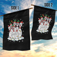 Funny Scared Cartoon Christmas Bowling Pins Garden Flag - Wonder Print Shop