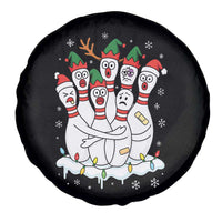 Funny Scared Cartoon Christmas Bowling Pins Spare Tire Cover - Wonder Print Shop
