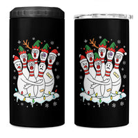 Funny Scared Cartoon Christmas Bowling Pins 4 in 1 Can Cooler Tumbler - Wonder Print Shop