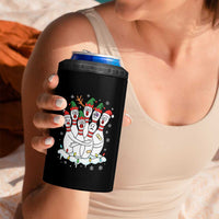 Funny Scared Cartoon Christmas Bowling Pins 4 in 1 Can Cooler Tumbler - Wonder Print Shop