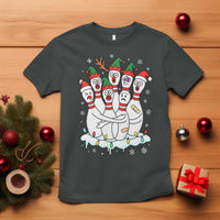 Funny Scared Cartoon Christmas Bowling Pins T Shirt - Wonder Print Shop