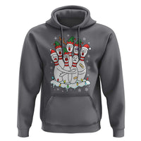 Funny Scared Cartoon Christmas Bowling Pins Hoodie - Wonder Print Shop