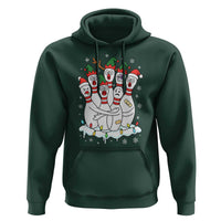 Funny Scared Cartoon Christmas Bowling Pins Hoodie - Wonder Print Shop