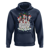 Funny Scared Cartoon Christmas Bowling Pins Hoodie - Wonder Print Shop