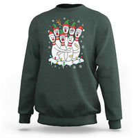 Funny Scared Cartoon Christmas Bowling Pins Sweatshirt - Wonder Print Shop