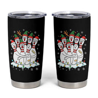 Funny Scared Cartoon Christmas Bowling Pins Tumbler Cup - Wonder Print Shop